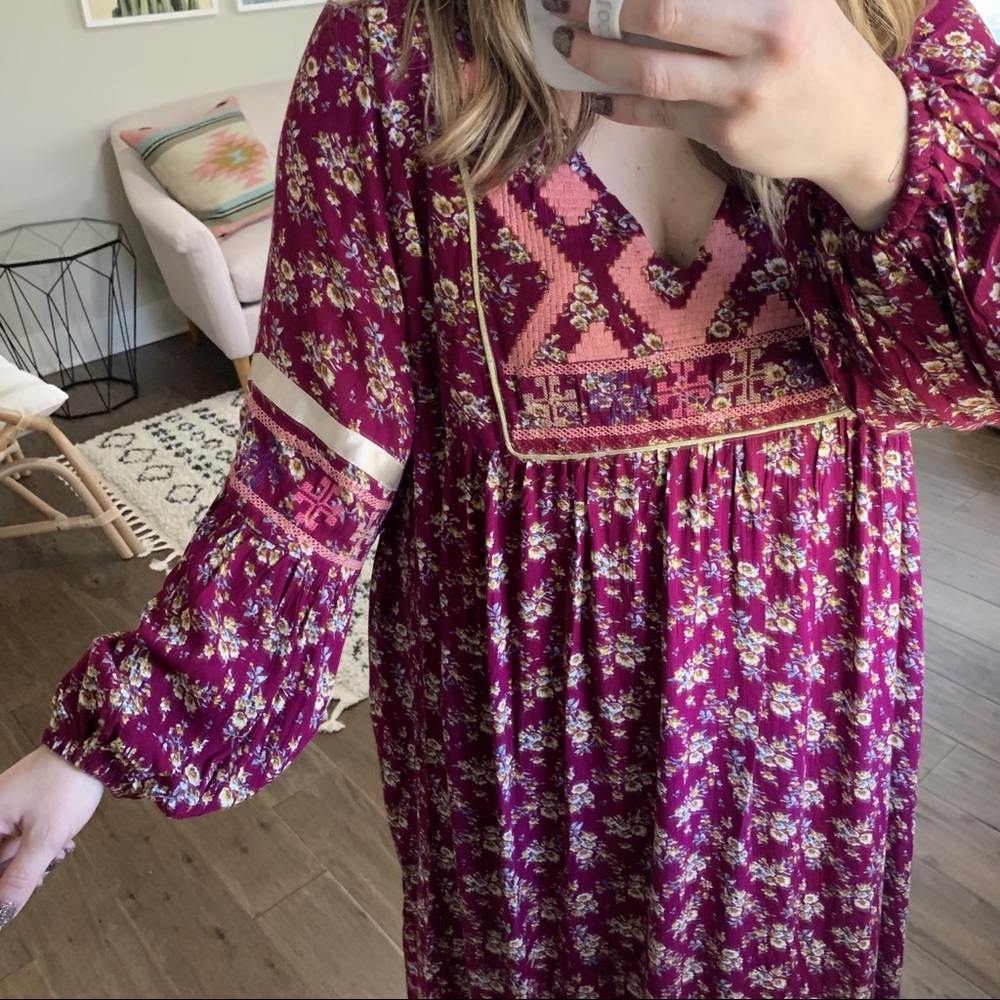 Pretty As A Picture Floral Midi Dress 3X Plus Size - Picture 4 of 8